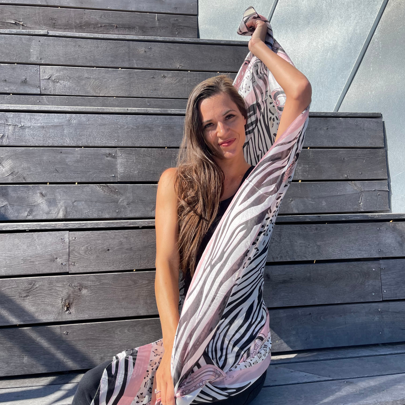 SILKETØRKLÆDE - BLUSH SAFARI