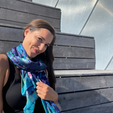 SILKETØRKLÆDE - MIDNIGHT WATERLILIES